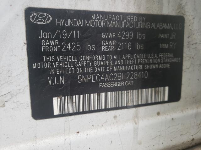 Photo 9 VIN: 5NPEC4AC2BH228410 - HYUNDAI SONATA SE 