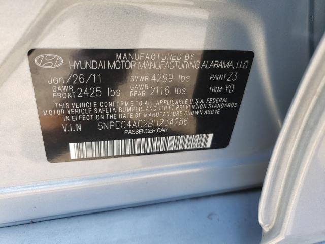 Photo 9 VIN: 5NPEC4AC2BH234286 - HYUNDAI SONATA SE 