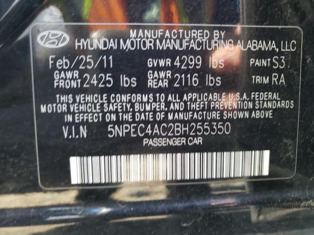 Photo 9 VIN: 5NPEC4AC2BH255350 - HYUNDAI SONATA SE 