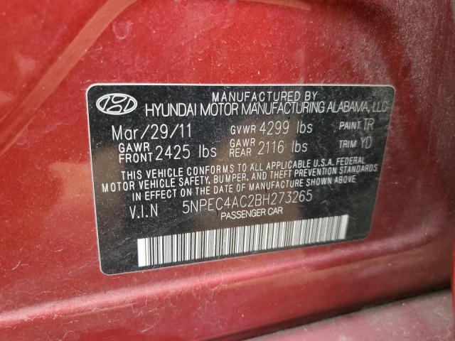 Photo 11 VIN: 5NPEC4AC2BH273265 - HYUNDAI SONATA SE 