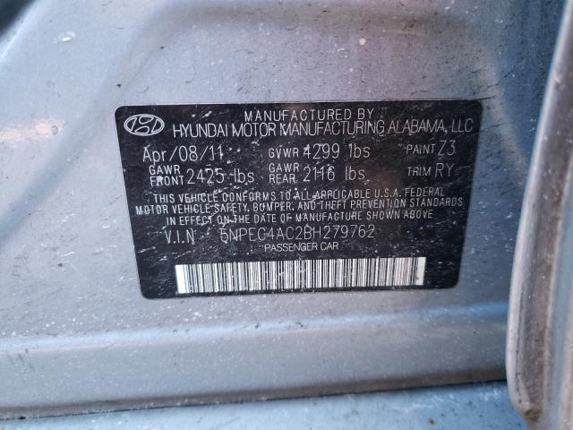 Photo 9 VIN: 5NPEC4AC2BH279762 - HYUNDAI SONATA SE 