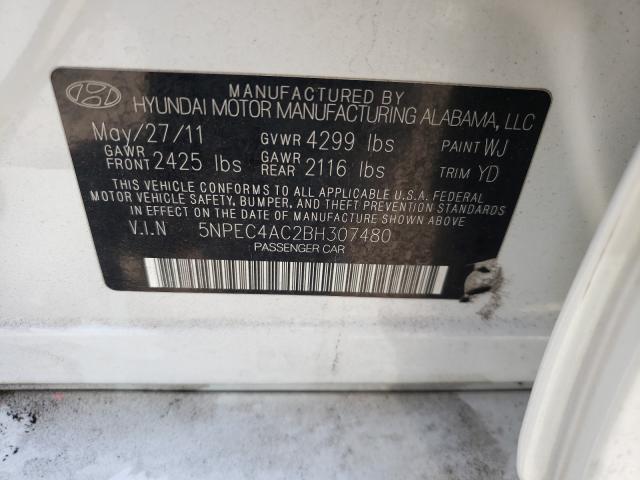 Photo 9 VIN: 5NPEC4AC2BH307480 - HYUNDAI SONATA SE 