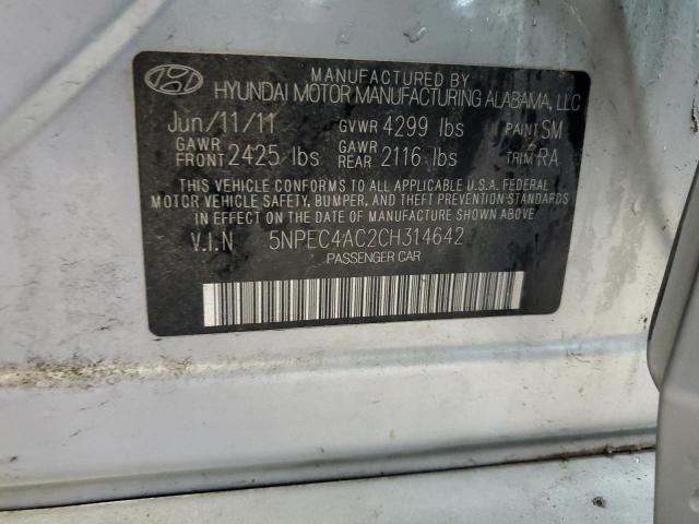 Photo 11 VIN: 5NPEC4AC2CH314642 - HYUNDAI SONATA SE 