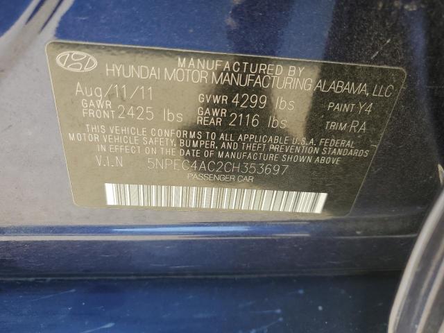 Photo 11 VIN: 5NPEC4AC2CH353697 - HYUNDAI SONATA SE 