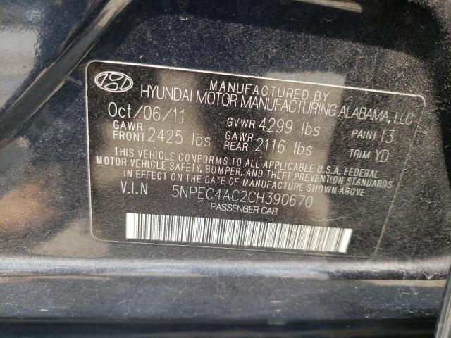 Photo 11 VIN: 5NPEC4AC2CH390670 - HYUNDAI SONATA SE 