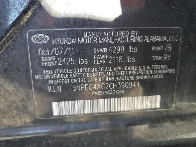 Photo 11 VIN: 5NPEC4AC2CH390944 - HYUNDAI SONATA SE 