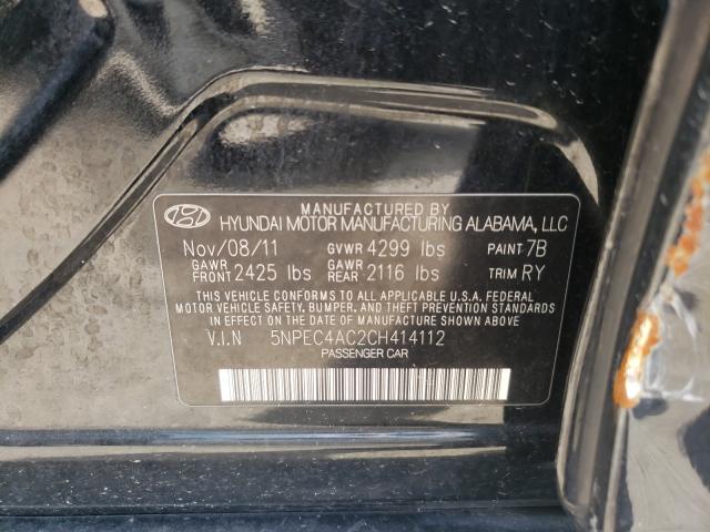 Photo 9 VIN: 5NPEC4AC2CH414112 - HYUNDAI SONATA SE 