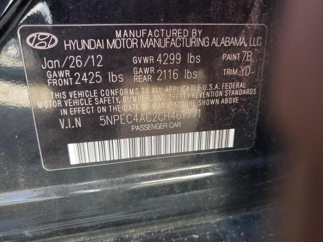 Photo 12 VIN: 5NPEC4AC2CH461771 - HYUNDAI SONATA SE 