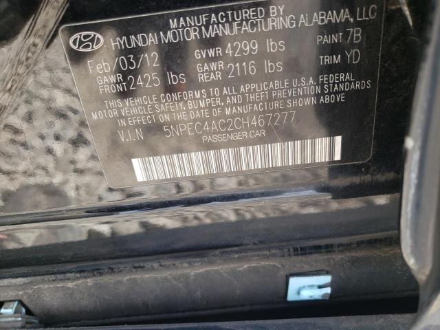 Photo 9 VIN: 5NPEC4AC2CH467277 - HYUNDAI SONATA SE 