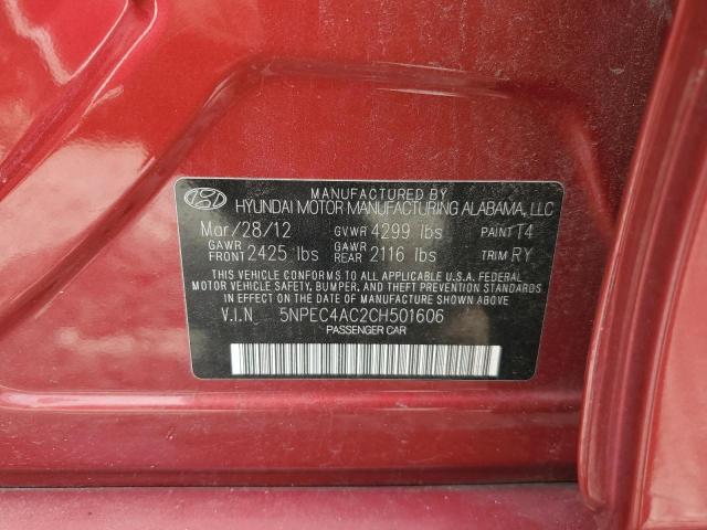 Photo 11 VIN: 5NPEC4AC2CH501606 - HYUNDAI SONATA SE 