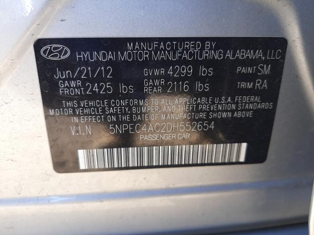 Photo 9 VIN: 5NPEC4AC2DH552654 - HYUNDAI SONATA SE 