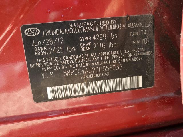 Photo 11 VIN: 5NPEC4AC2DH556932 - HYUNDAI SONATA 