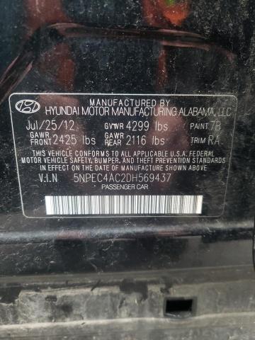 Photo 11 VIN: 5NPEC4AC2DH569437 - HYUNDAI SONATA SE 