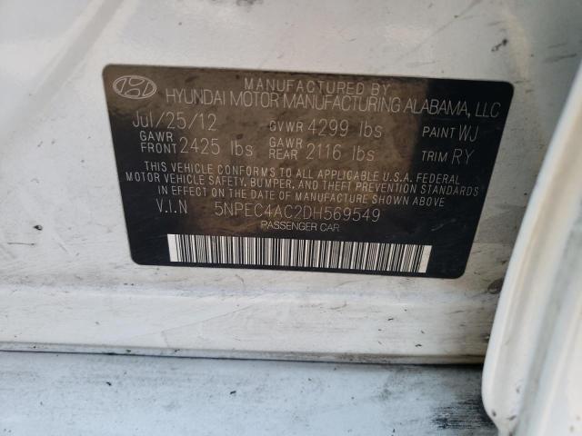 Photo 9 VIN: 5NPEC4AC2DH569549 - HYUNDAI SONATA SE 