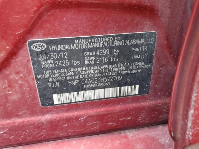 Photo 11 VIN: 5NPEC4AC2DH572709 - HYUNDAI SONATA 