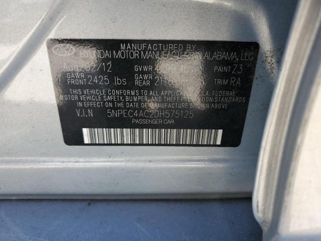 Photo 9 VIN: 5NPEC4AC2DH575125 - HYUNDAI SONATA SE 