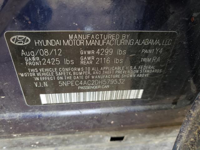 Photo 9 VIN: 5NPEC4AC2DH579532 - HYUNDAI SONATA SE 