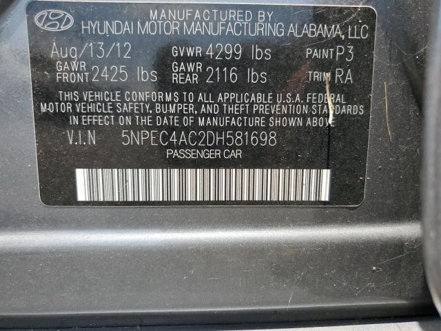 Photo 11 VIN: 5NPEC4AC2DH581698 - HYUNDAI SONATA SE 