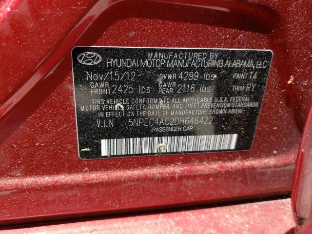 Photo 11 VIN: 5NPEC4AC2DH646422 - HYUNDAI SONATA 