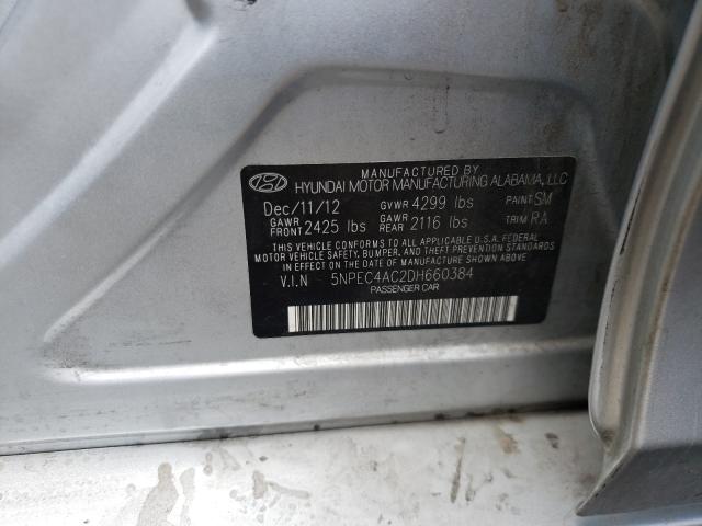 Photo 9 VIN: 5NPEC4AC2DH660384 - HYUNDAI SONATA SE 