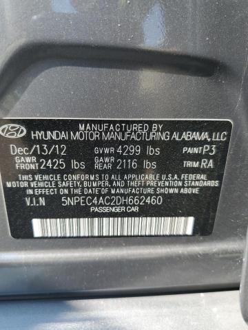 Photo 12 VIN: 5NPEC4AC2DH662460 - HYUNDAI SONATA 