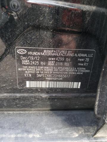 Photo 12 VIN: 5NPEC4AC2DH665617 - HYUNDAI SONATA SE 