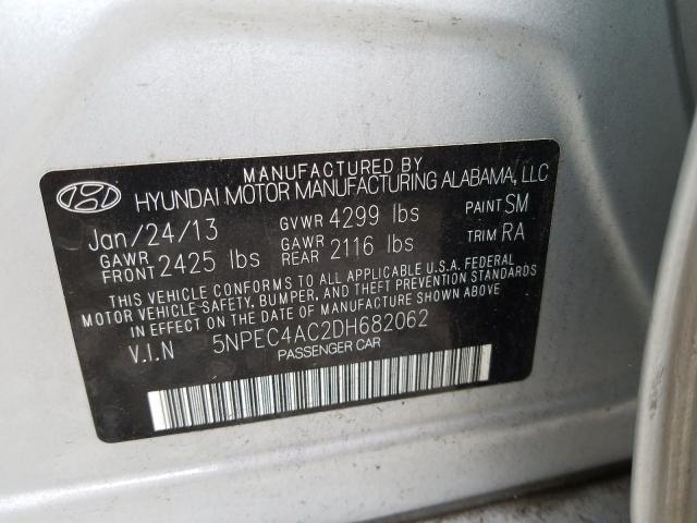 Photo 9 VIN: 5NPEC4AC2DH682062 - HYUNDAI SONATA SE 