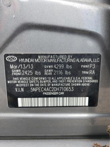 Photo 9 VIN: 5NPEC4AC2DH710653 - HYUNDAI SONATA SE 