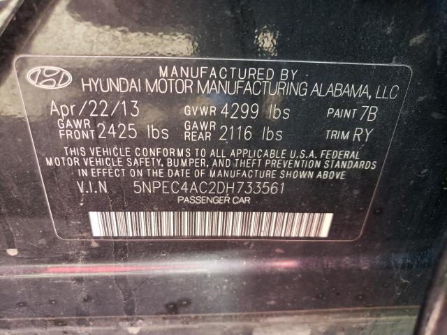 Photo 9 VIN: 5NPEC4AC2DH733561 - HYUNDAI SONATA SE 