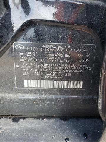 Photo 11 VIN: 5NPEC4AC2DH774336 - HYUNDAI SONATA SE 