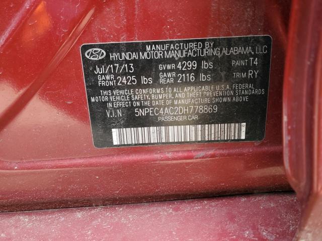 Photo 12 VIN: 5NPEC4AC2DH778869 - HYUNDAI SONATA 