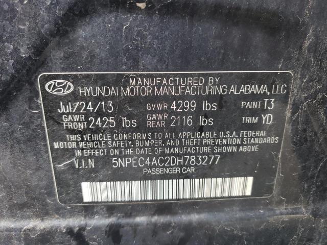 Photo 11 VIN: 5NPEC4AC2DH783277 - HYUNDAI SONATA 