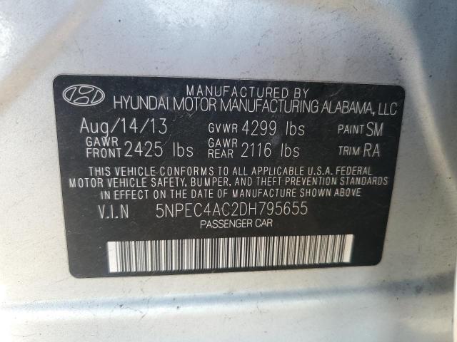 Photo 12 VIN: 5NPEC4AC2DH795655 - HYUNDAI SONATA SE 