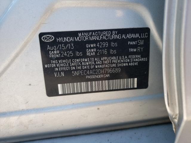 Photo 9 VIN: 5NPEC4AC2DH796689 - HYUNDAI SONATA SE 