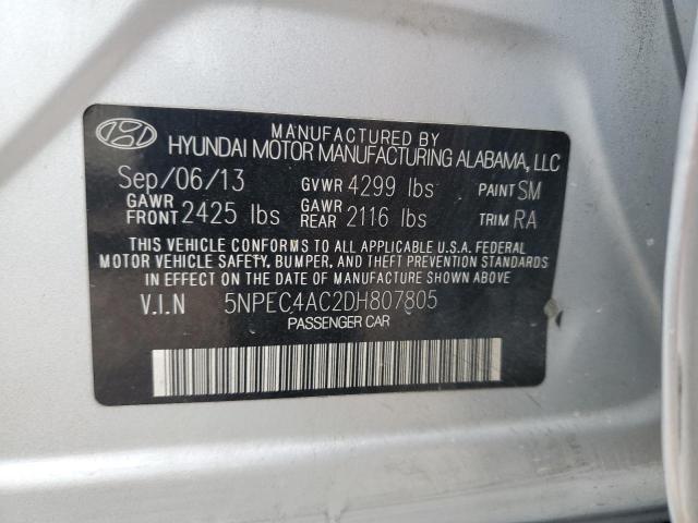 Photo 11 VIN: 5NPEC4AC2DH807805 - HYUNDAI SONATA SE 