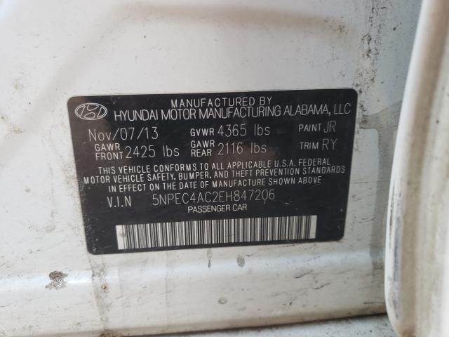 Photo 9 VIN: 5NPEC4AC2EH847206 - HYUNDAI SONATA SE 