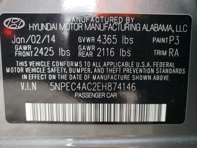 Photo 9 VIN: 5NPEC4AC2EH874146 - HYUNDAI SONATA SE 