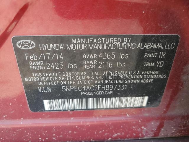 Photo 12 VIN: 5NPEC4AC2EH897331 - HYUNDAI SONATA SE 