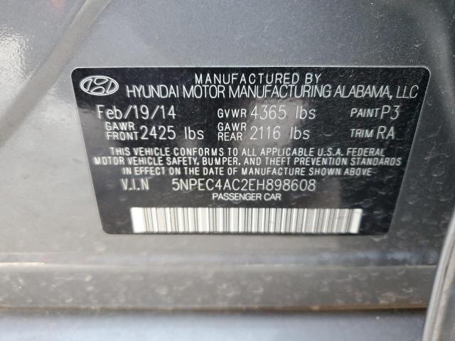 Photo 12 VIN: 5NPEC4AC2EH898608 - HYUNDAI SONATA 