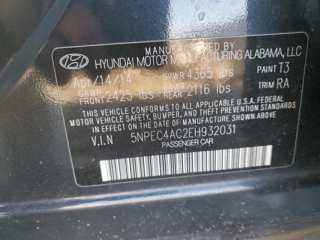 Photo 12 VIN: 5NPEC4AC2EH932031 - HYUNDAI SONATA 