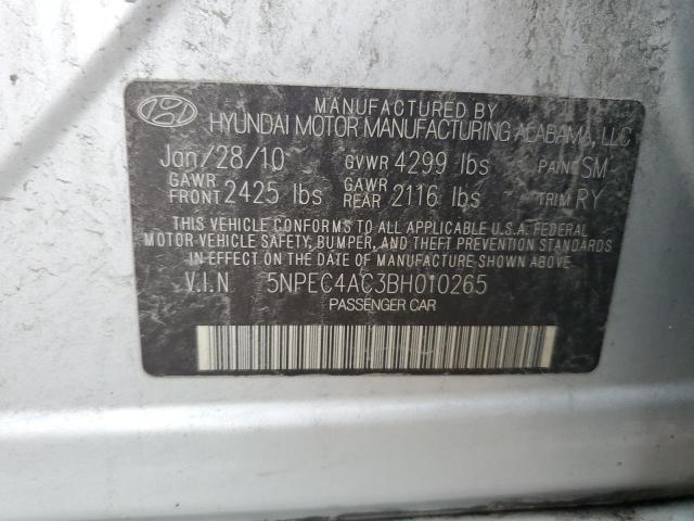 Photo 11 VIN: 5NPEC4AC3BH010265 - HYUNDAI SONATA LIM 