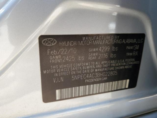 Photo 11 VIN: 5NPEC4AC3BH022805 - HYUNDAI SONATA SE 