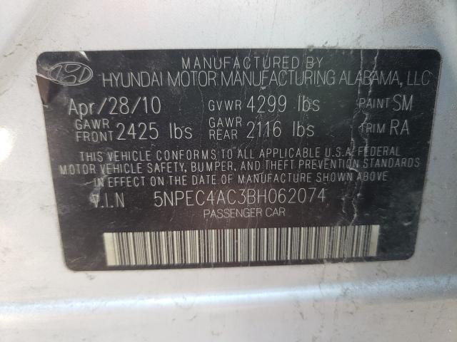 Photo 9 VIN: 5NPEC4AC3BH062074 - HYUNDAI SONATA LIM 