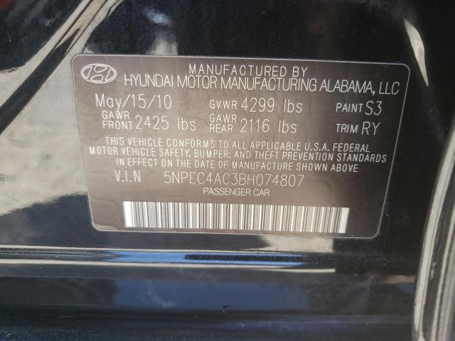 Photo 9 VIN: 5NPEC4AC3BH074807 - HYUNDAI SONATA 