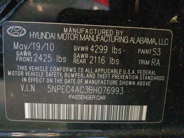 Photo 9 VIN: 5NPEC4AC3BH076993 - HYUNDAI SONATA SE 