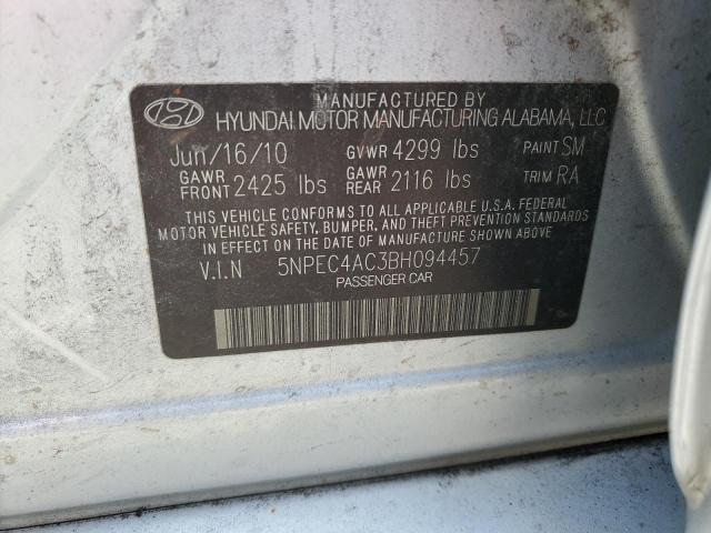 Photo 11 VIN: 5NPEC4AC3BH094457 - HYUNDAI SONATA SE 