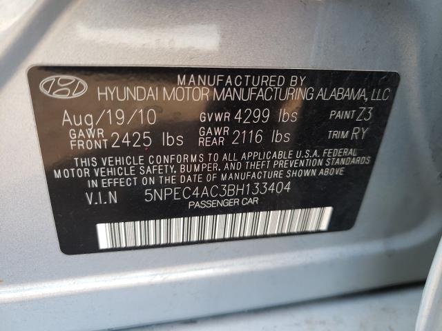 Photo 9 VIN: 5NPEC4AC3BH133404 - HYUNDAI SONATA SE 