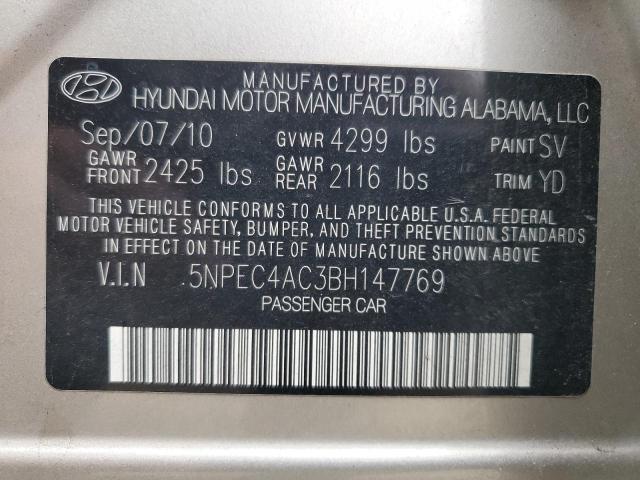 Photo 12 VIN: 5NPEC4AC3BH147769 - HYUNDAI SONATA SE 