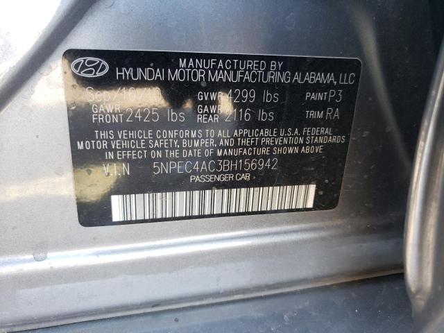 Photo 9 VIN: 5NPEC4AC3BH156942 - HYUNDAI SONATA SE 