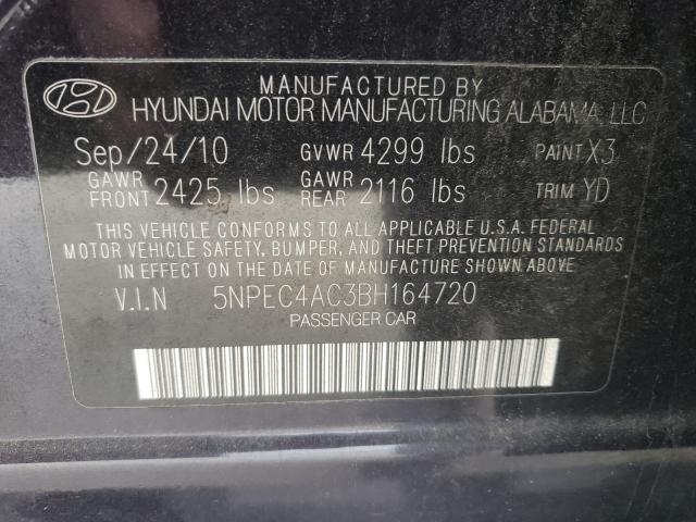 Photo 9 VIN: 5NPEC4AC3BH164720 - HYUNDAI SONATA SE 